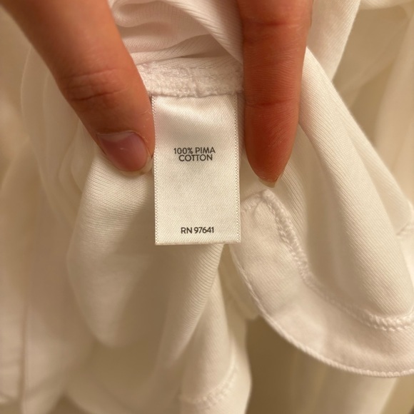 J Jill Long Sleeve Tee Shirt White 1X Soft Pima Cotton Stretch - Picture 6 of 6